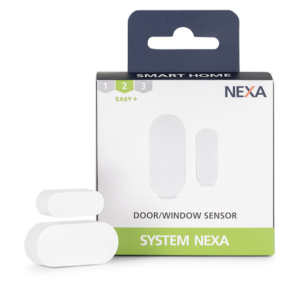 Produktfoto av Nexa door/window sensor, en smart hemlösning för säkerhet och bekvämlighet